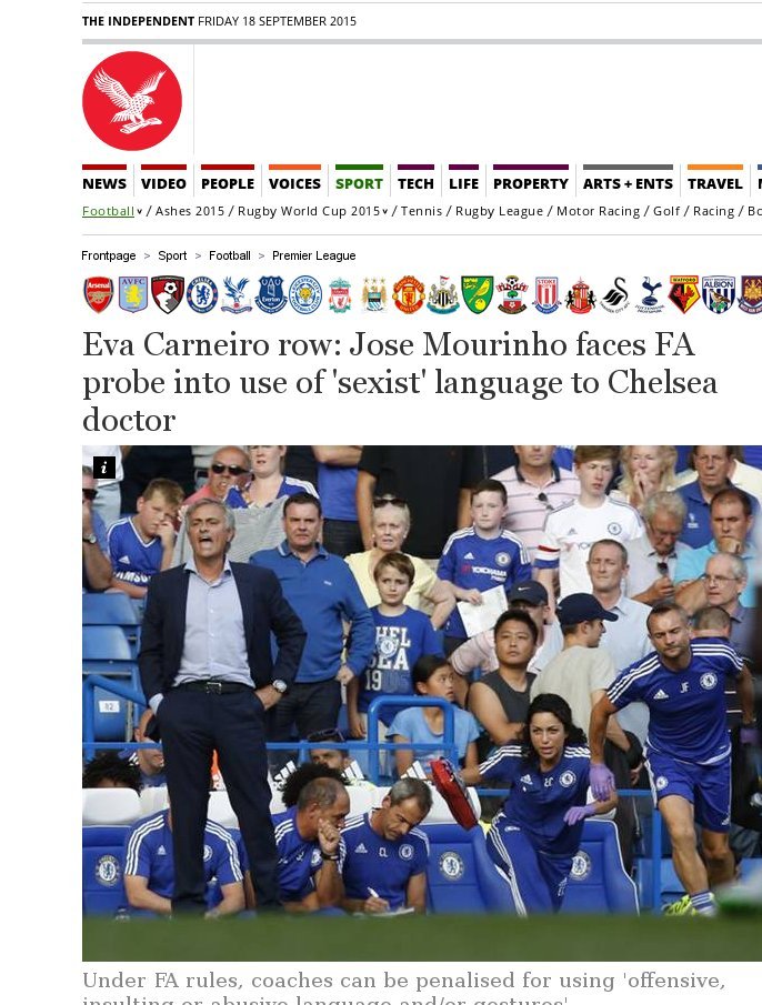 Νέοι μπελάδες για Μουρίνιο - Καταγγελία για σεξιστική συμπεριφορά απέναντι στην Καρνέιρο [εικόνα] | iefimerida.gr 0