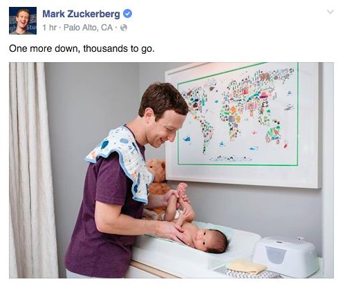 Ο μπαμπάς Ζούκερμπεργκ έπιασε δουλειά -Αλλάζει πάνες της κόρης του και το χαίρεται [εικόνα] | iefimerida.gr 0