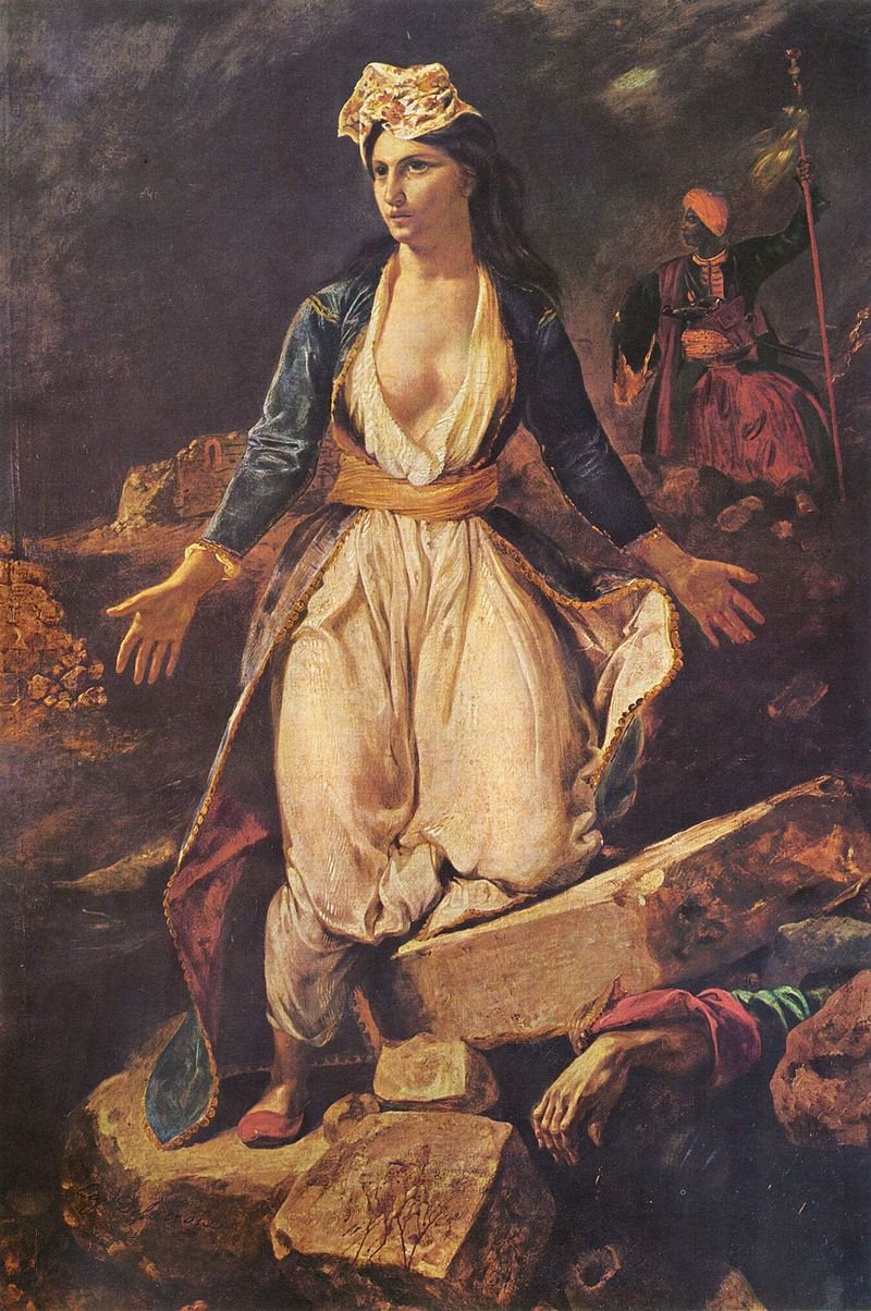 Η Ελλάδα στα ερείπια του Μεσολογγίου, Ντελακρουά, wikipedia