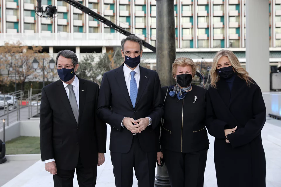 Το ζεύγος Μητσοτάκη με το ζεύγος Αναστασιάδη -Φωτογραφία: IntimeNews/ΛΙΑΚΟΣ ΓΙΑΝΝΗΣ