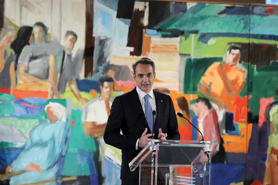 Ο Κυριάκος Μητσοτάκης στην ομιλία του στην Εθνική πινακοθήκη -Φωτογραφία: IntimeNews/ΛΙΑΚΟΣ ΓΙΑΝΝΗΣ