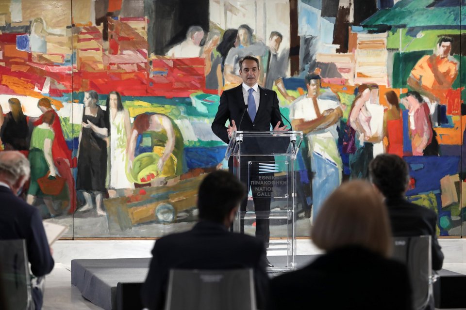 Ο Κυριάκος Μητσοτάκης στην ομιλία του στην Εθνική Πινακοθήκη -Φωτογραφία: Intimenews/ΛΙΑΚΟΣ ΓΙΑΝΝΗΣ