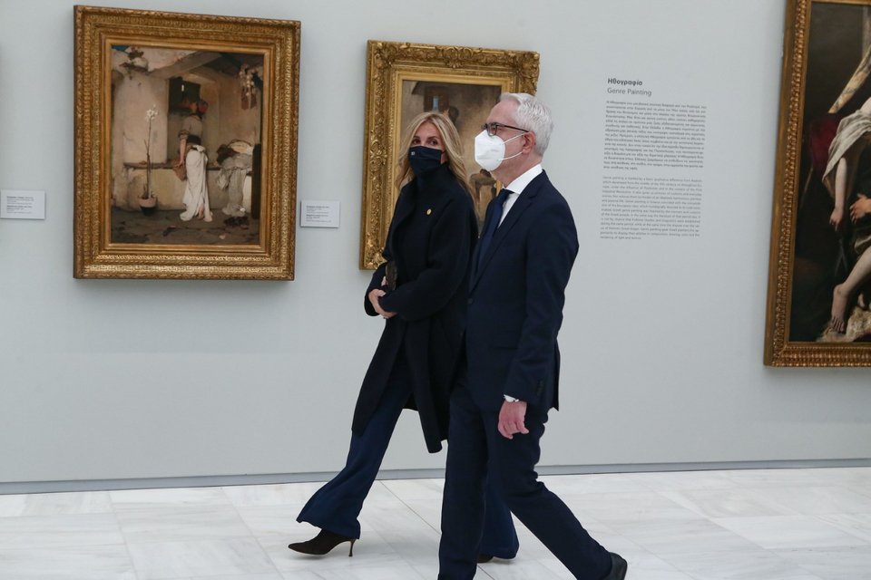 Η Μαρέβα Μητσοτάκη στην Εθνική Πινακοθήκη
