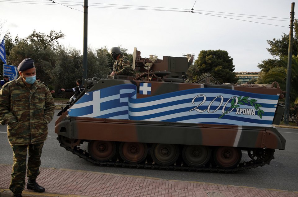 25η Μαρτίου προετοιμασίες στο Σύνταγμα τανκ