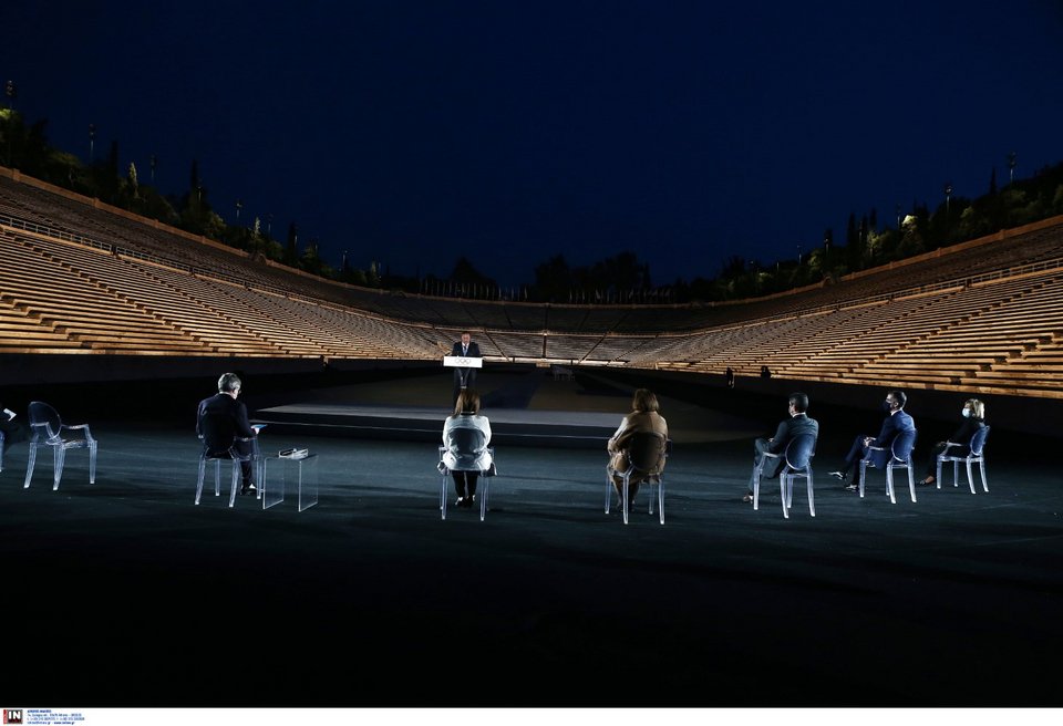 Αποκαλυπτήρια για τον νέο φωτισμό του Καλλιμάρμαρου -Φωτογραφία: Intimenews/ΤΖΑΜΑΡΟΣ ΠΑΝΑΓΙΩΤΗΣ
