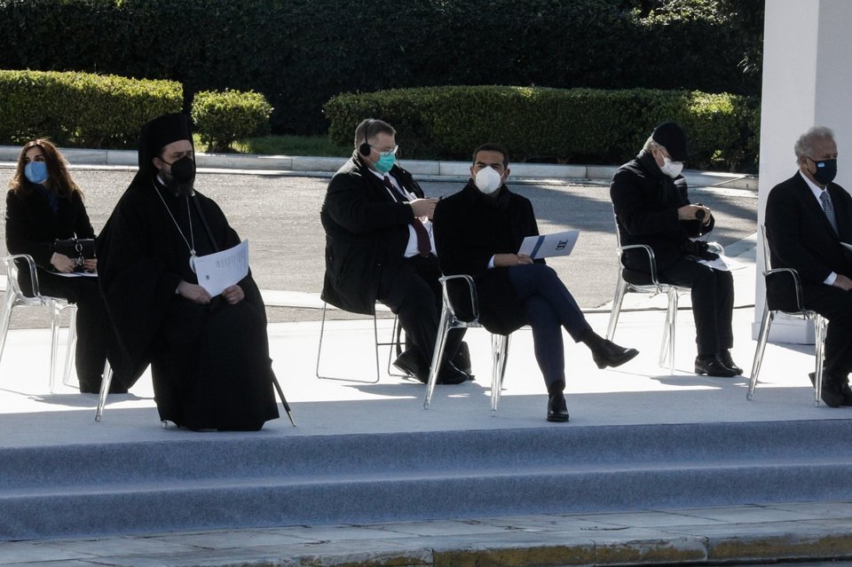 Ο Αλέξης Τσίπρας στην παρέλαση για την 25η Μαρτίου