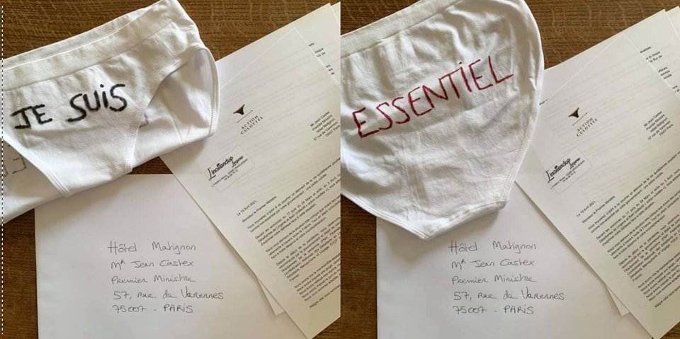 «Είμαι ουσιώδης», αναφέρουν τα εσώκλειστα στην επιστολή εσώρουχα, που εστάλη στον Γάλλο πρωθυπουργό