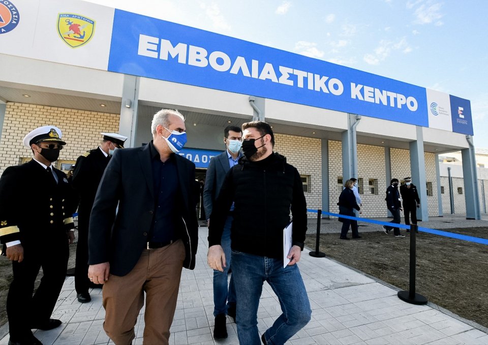 Το mega εμβολιαστικό κέντρο στην Πάτρα / Φωτογραφία: ΓΙΑΝΝΗΣ ΑΝΔΡΟΥΤΣΟΠΟΥΛΟΣ/ΕUROKINISSI 