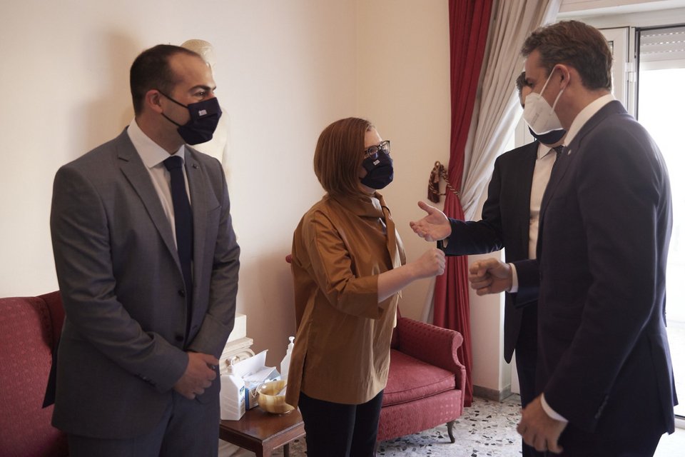 Ο Κυριάκος Μητσοτάκης στην ελληνική πρεσβεία στην Τρίπολη της Λιβύης / Φωτογραφία: ΓτΠ/ΠΑΠΑΜΗΤΣΟΣ ΔΗΜΗΤΡΗΣ