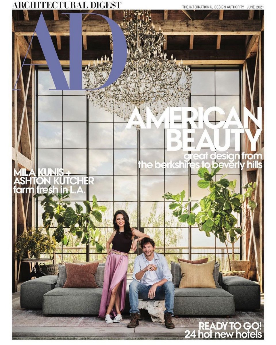 Το τεύχος Ιουνίου του περιοδικού Architectural Digest μας ξεναγεί στην αγροικία των Κούνι - Κούτσερ