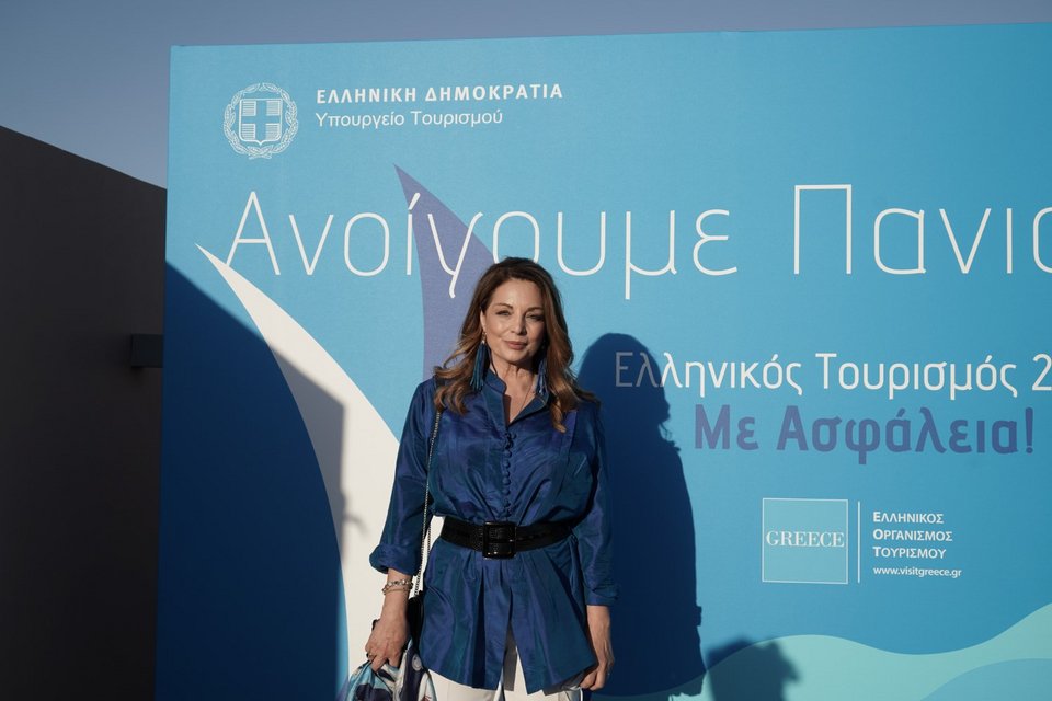 Η πρόεδρος του ΕΟΤ, Αντζελα Γκερέκου -Φωτογραφία: Menelaos Myrillas/Sooc