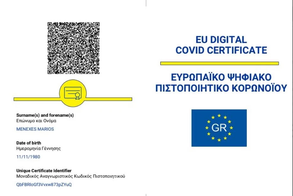 τελική μορφή του Ευρωπαϊκού Ψηφιακού Πιστοποιητικού