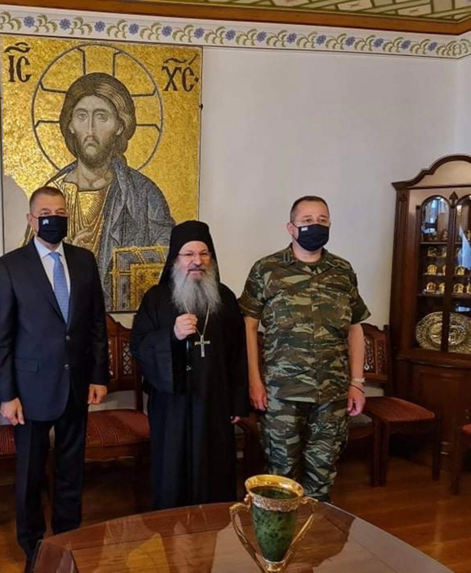 Επίσκεψη στο Αγιο Ορος έκανε ο υφ. Αμυνας Αλκιβιάδης Στεφανής -Φωτογραφία: Υπ. Αμυνας