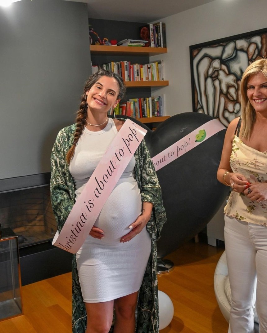 Η Χριστίνα Μπόμπα στο Baby Shower