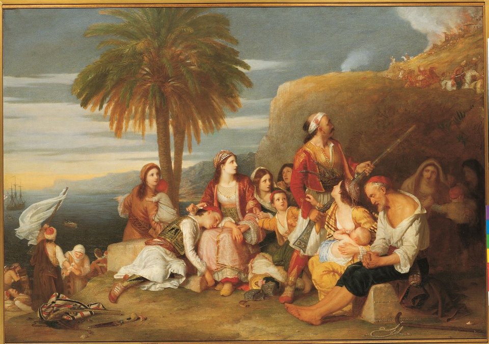  Sir Charles Lock Eastlake  «Έλληνες φυγάδες μετά την καταστροφή της Χίου», 1833 Mουσείο Μπενάκη