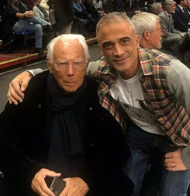 Ο Σταύρος Δογιάκης με τον Giorgio Armani