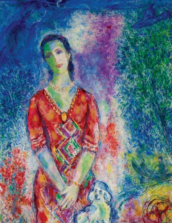 To πορτρέτο της Ελίζας Γουλανδρή από τον Σαγκάλ που βρίσκεται στο λόμπι του Μουσείυ / Ιδρυμα Βασίλη και Ελίζας Γουλανδρή