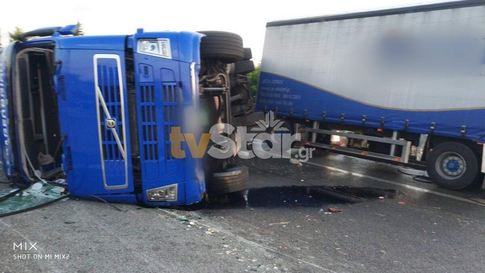 εθνική οδός φορτηγό ντελαπάρησε