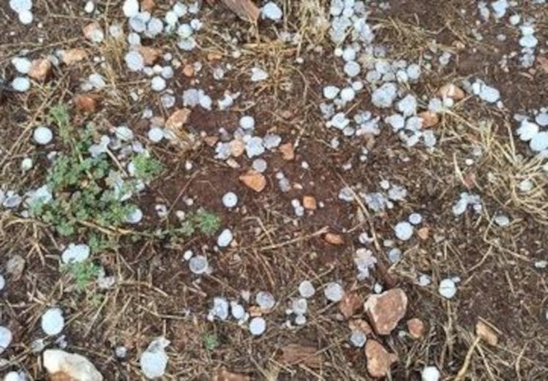 χωράφι χαλάζι κακοκαιρία Θεσσαλία