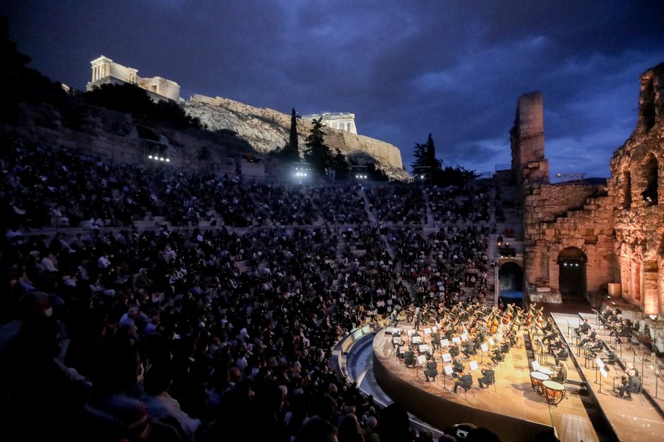 Κατάμεστο το Ηρώδειο στην πρώτη συναυλία μετά την πανδημία / Φωτογραφία: EUROKINISSI / ΓΙΑΝΝΗΣ ΠΑΝΑΓΟΠΟΥΛΟΣ