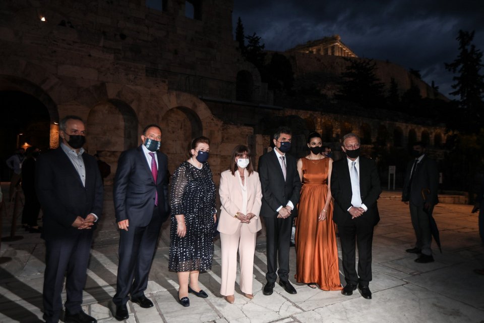 Η ΠτΔ συνομιλεί με την υπ. Πολιτισμού Λίνα Μενδώνη -Φωτογραφία: ΓΤ ΠτΔ ΜΑΝΩΛΟΠΟΥΛΟΣ ΘΟΔΩΡΗΣ