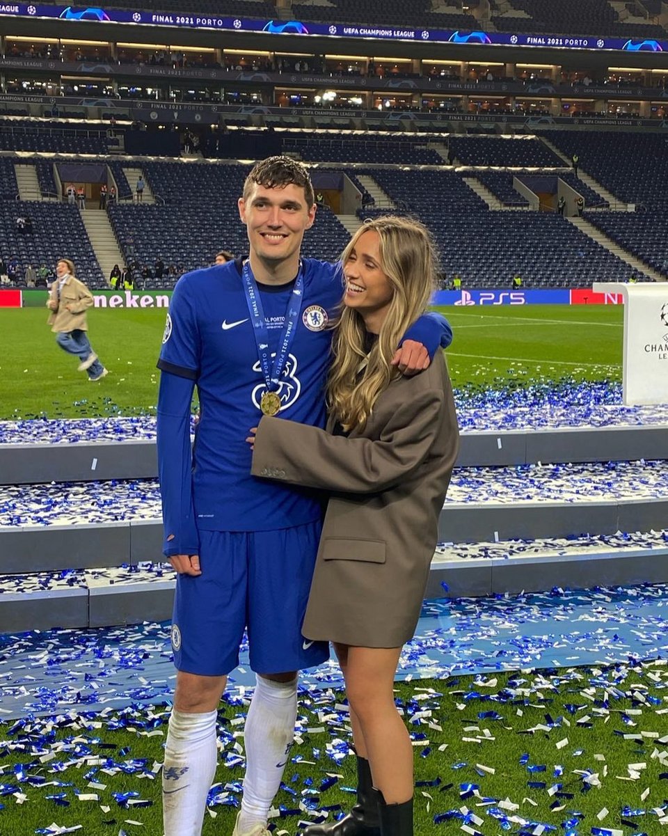 Η Κατρίν Φρίιςα στον τελικό του Champions League με τον αγαπημένο της