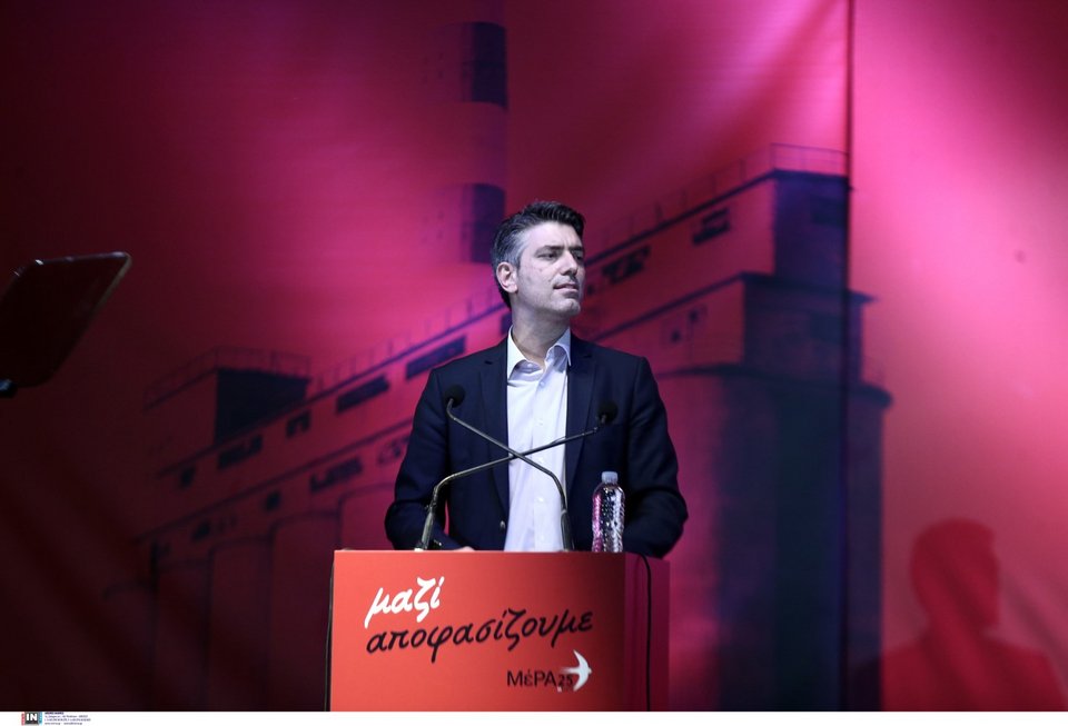 Χαιρετισμό στο συνέδριο του ΜέΡΑ25 απηύθυνε ο εκπρόσωπος της ΝΔ, Τάσος Γαϊτάνης -Φωτογραφία: Intimenews/ΤΖΑΜΑΡΟΣ ΠΑΝΑΓΙΩΤΗΣ