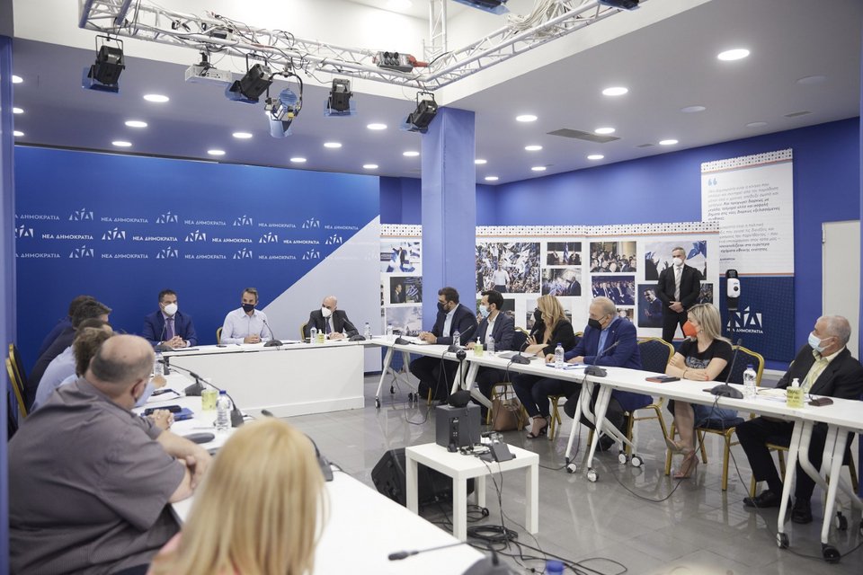 Ο Κυριάκος Μητσοτάκης στο διαγραμματειακό συντονιστικό όργανο της ΝΔ / Φωτογραφία: ΓτΠ/ΠΑΠΑΜΗΤΣΟΣ ΔΗΜΗΤΡΗΣ