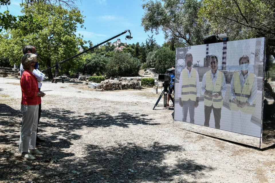 σχέδιο ανάκαμψης υπουργοί Μητσοτάκης και Φον ντερ Λάιεν