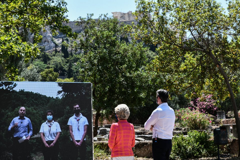 σχέδιο ανάκαμψης υπουργοί Μητσοτάκης και Φον ντερ Λάιεν