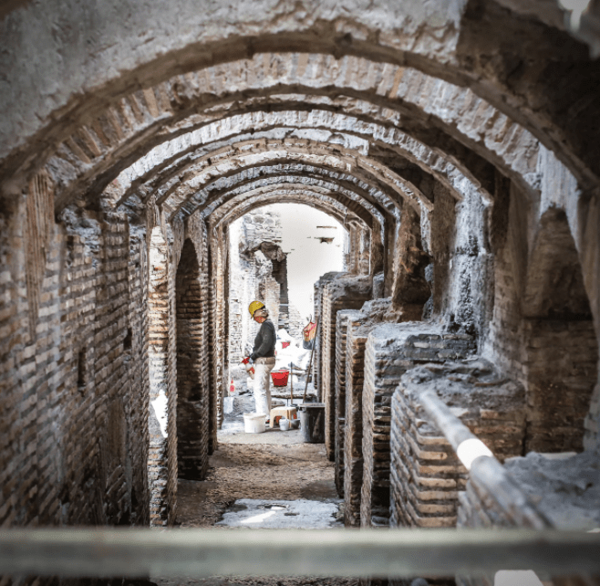 Eικόνα από τις εργασίες αποκατάστασης 