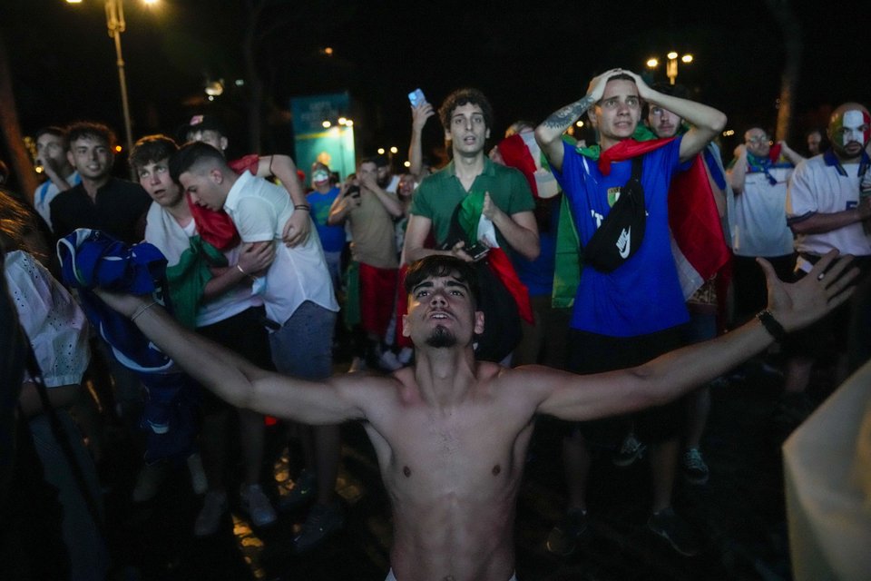 Οι Ιταλοί πανηγυρίζουν/ Φωτογραφία: AP IMAGES