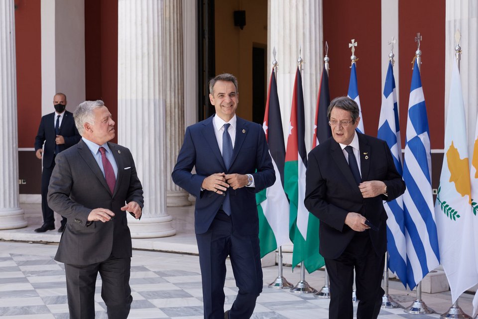 Κυριάκος Μητσοτάκης, Αναστασιάδης και βασιλιάς Ιορδανίας