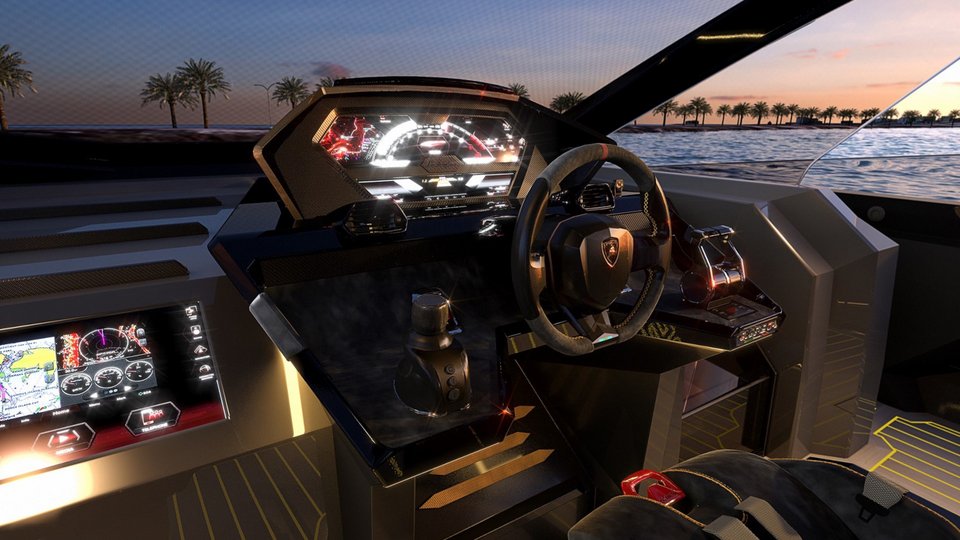 Το πολυτελές «κοκπιτ» του γιοτ της Lamborghini