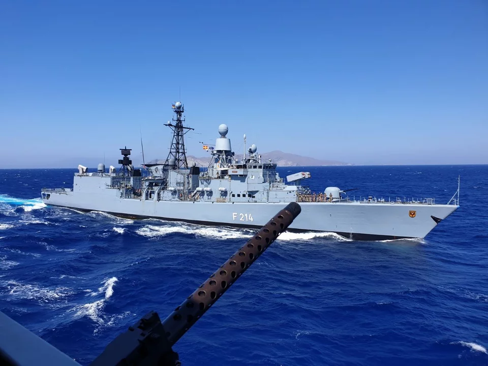 Συνεκπαίδευση ναυτικών δυνάμεων Ελλάδας-Γερμανίας στο Αιγαίο -Φωτογραφία: EUROKINISSI/ΓΕΕΘΑ