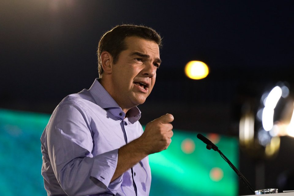 Ο Αλέξης Τσίπρας κατά τη διάρκεια της ομιλίας του στη Θεσσαλονίκη / Φωτογραφία: Konstantinos Tsakalidis / SOOC