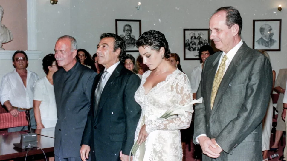 Τολης Βοσκόπουλος Αντζελα Γκερέκου φωτό από το γάμο τους