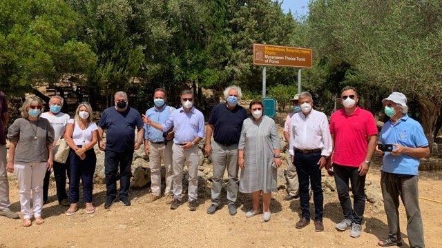 Στον αρχαιολογικό χώρο του μυκηναϊκού τάφου στα Τζαννάτα