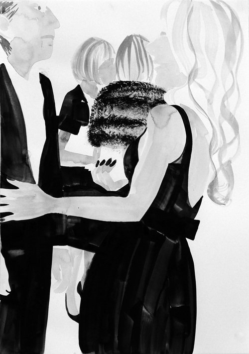 γυναίκα αγγίζει άνδρα