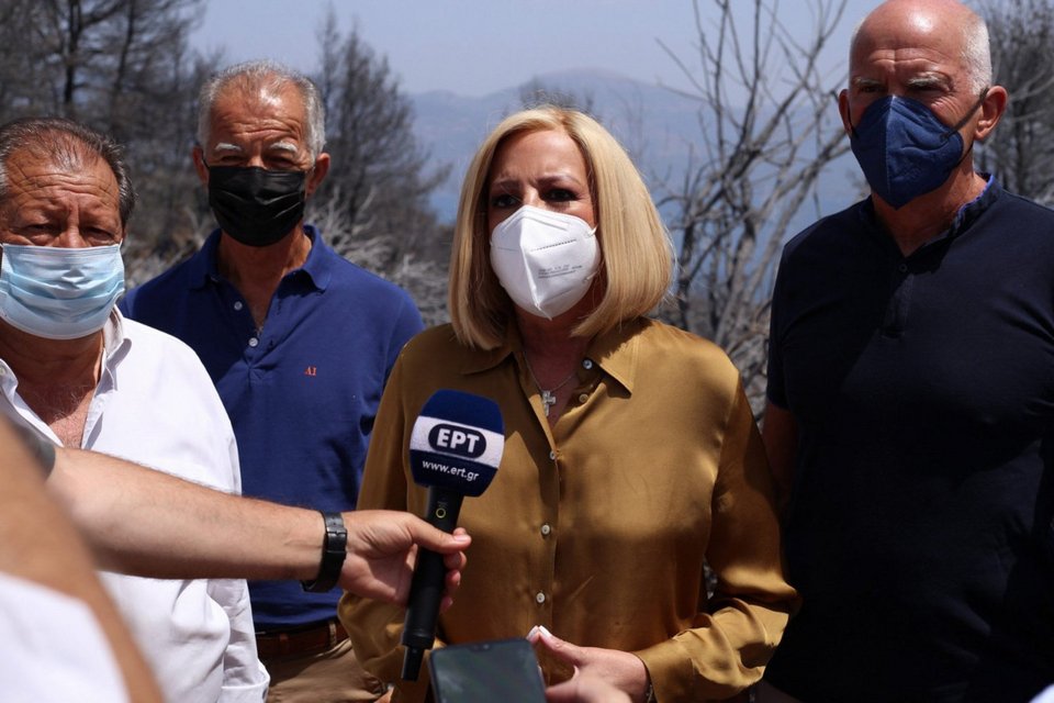 Στις περιοχές που έκαψαν οι φλόγες η πρόεδρος του ΚΙΝΑΛ / Φωτογραφία: EUROKINISSI/ΚΙΝΗΜΑ ΑΛΛΑΓΗΣ