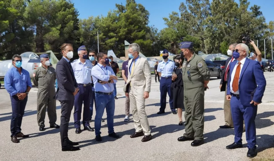 Μαζί με τον κ. Χαρδαλιά ήταν και ο πρέσβης των ΗΠΑ στην Ελλάδα, Τζέφρι Πάιατ / Φωτογραφία: ΓΓΠΠ