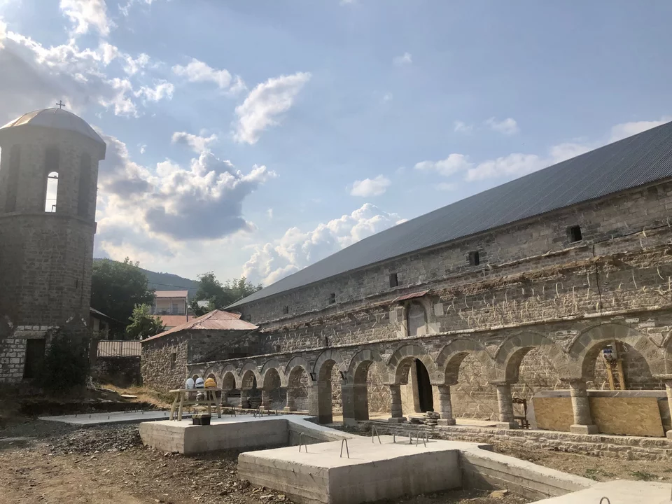 Εικόνα από τα έργα αποκατάστασης στη Σαμαρίνα / Φωτογραφία: ΥΠΠΟΑ