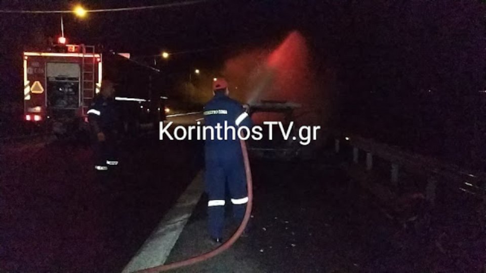Οι πυροσβεστικές δυνάμεις μετέβησαν άμεσα στο σημείο / Φωτογραφία: korinthostv.gr
