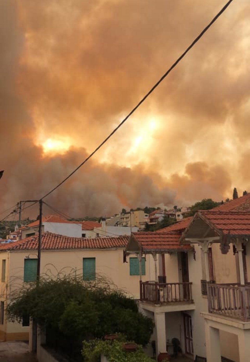 Μεγάλη η φωτιά στη Λίμνη Ευβοίας / Φωτογραφία: egnomi.gr