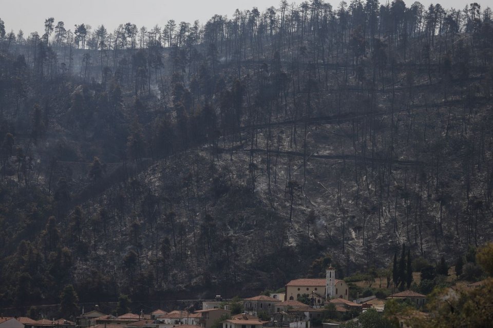 Φωτογραφίες μετά τη φωτιά στην Εύβοια, Ελληνικά