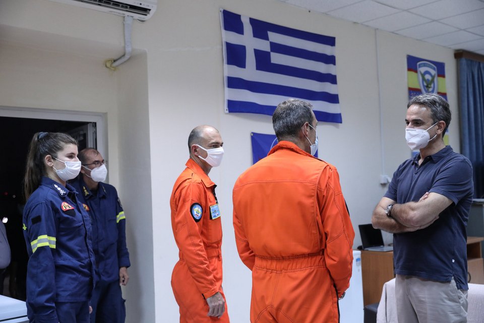 Κυριάκος Μητσοτάκης στην 112 Πτέρυγα Μάχης