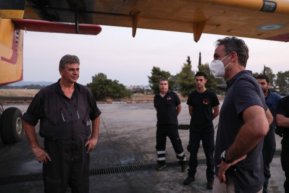 Κυριάκος Μητσοτάκης στην 112 Πτέρυγα Μάχης