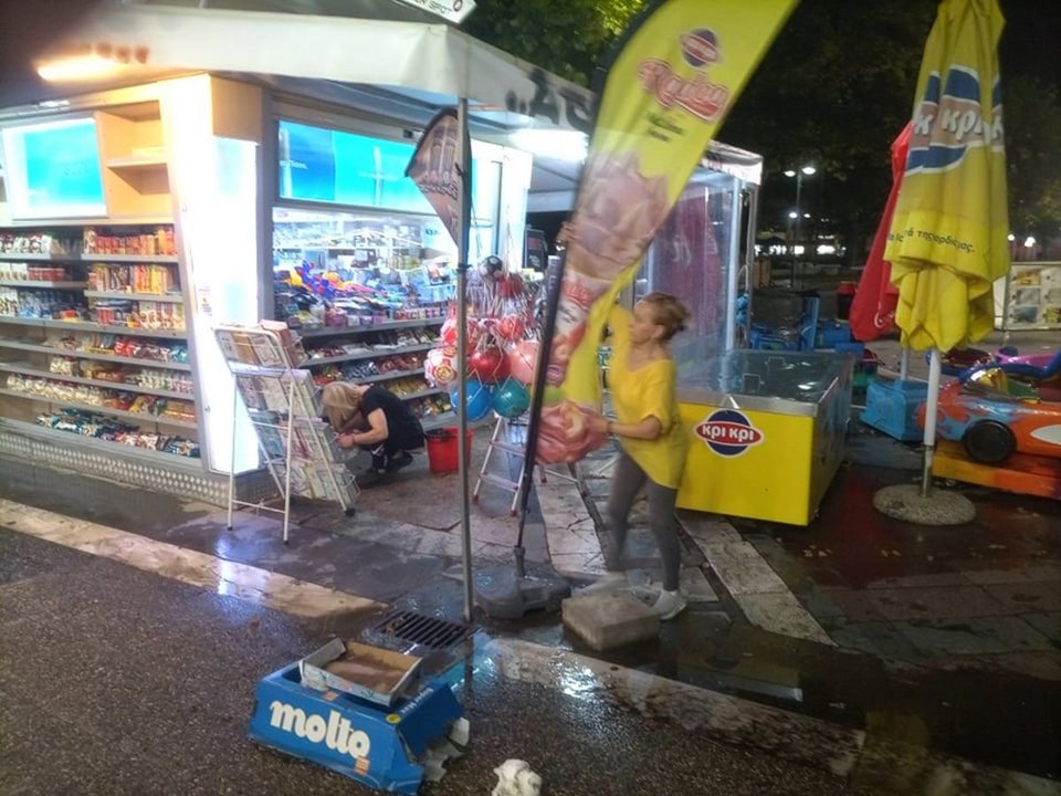 Λάρισα καταστροφές μπουρίνι