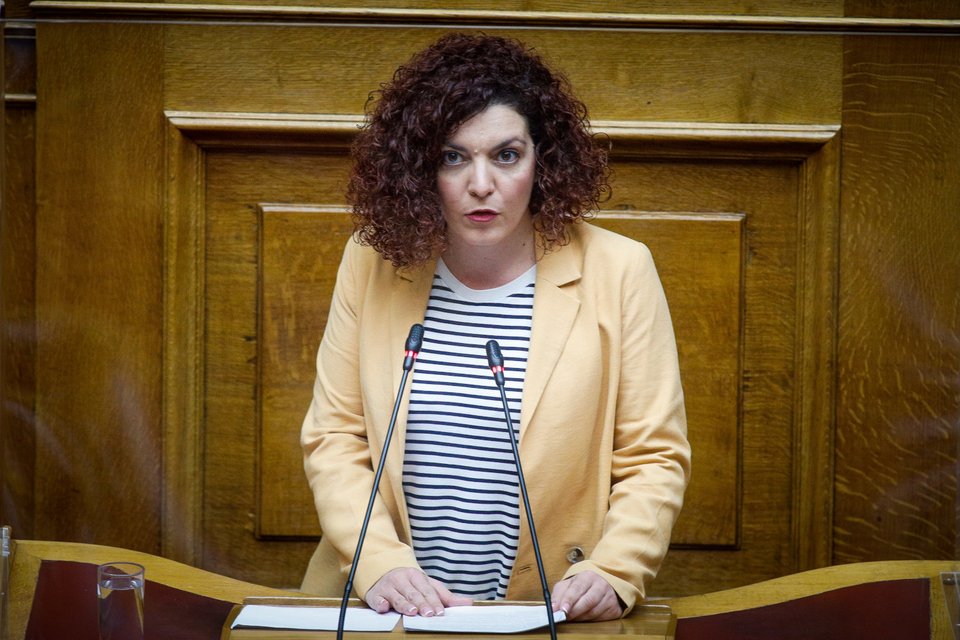 Η ειδική αγορήτρια του ΚΚΕ, Μαρία Κομνηνάκα / Φωτογραφία: Ευρωκίνηση-ΚΟΝΤΑΡΙΝΗΣ ΓΙΩΡΓΟΣ