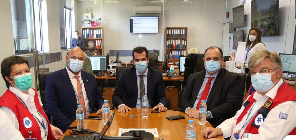 Συμμετείχαν ακόμη ο κ. Κουτσουμπέλης, η κ. Ζυγούρα και ο κ. Πύρρος / Φωτογραφία: Γραφείο Τύπου Υπουργείου Υγείας / Ευρωκίνηση